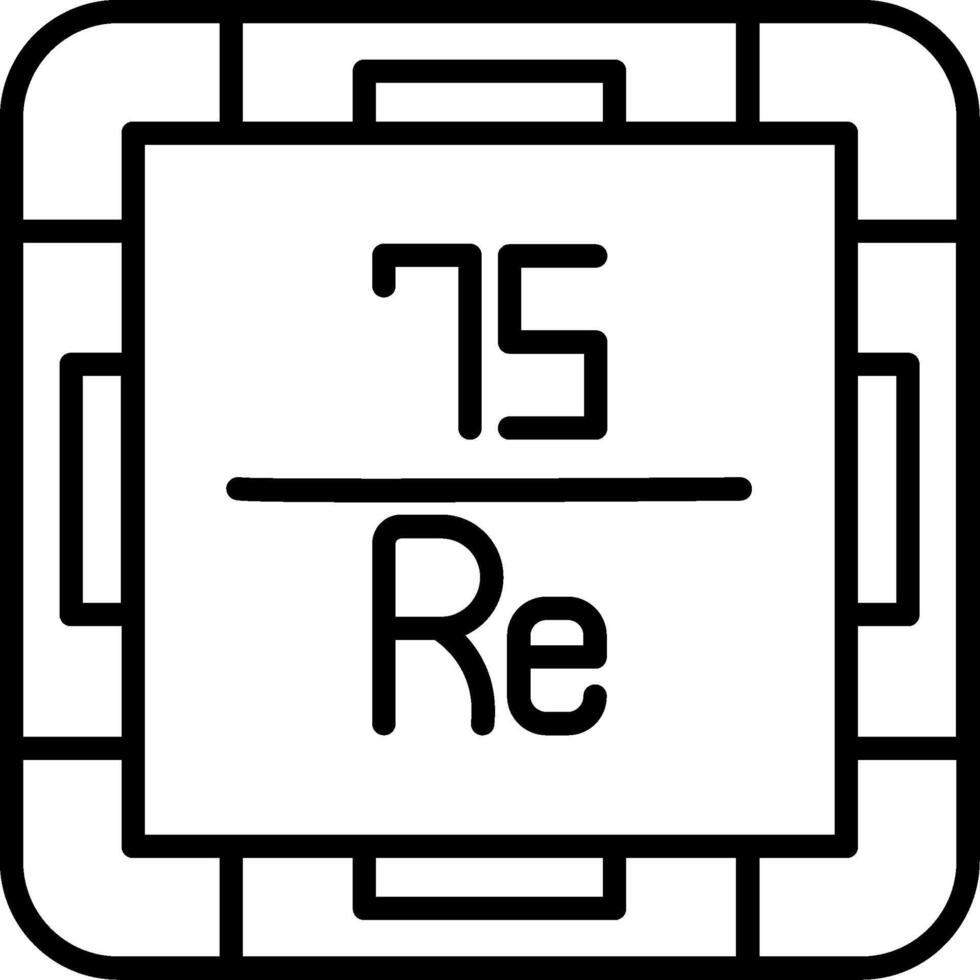 Rhenium Line Icon vector