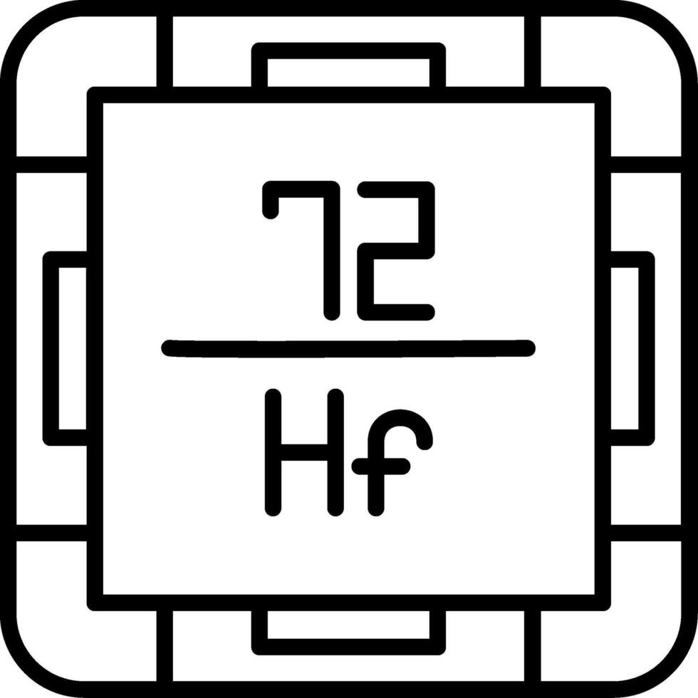 Hafnium Line Icon vector