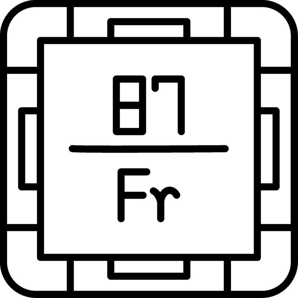 Francium Line Icon vector