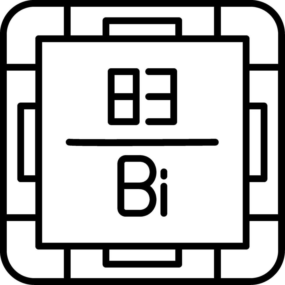 Bismuth Line Icon vector