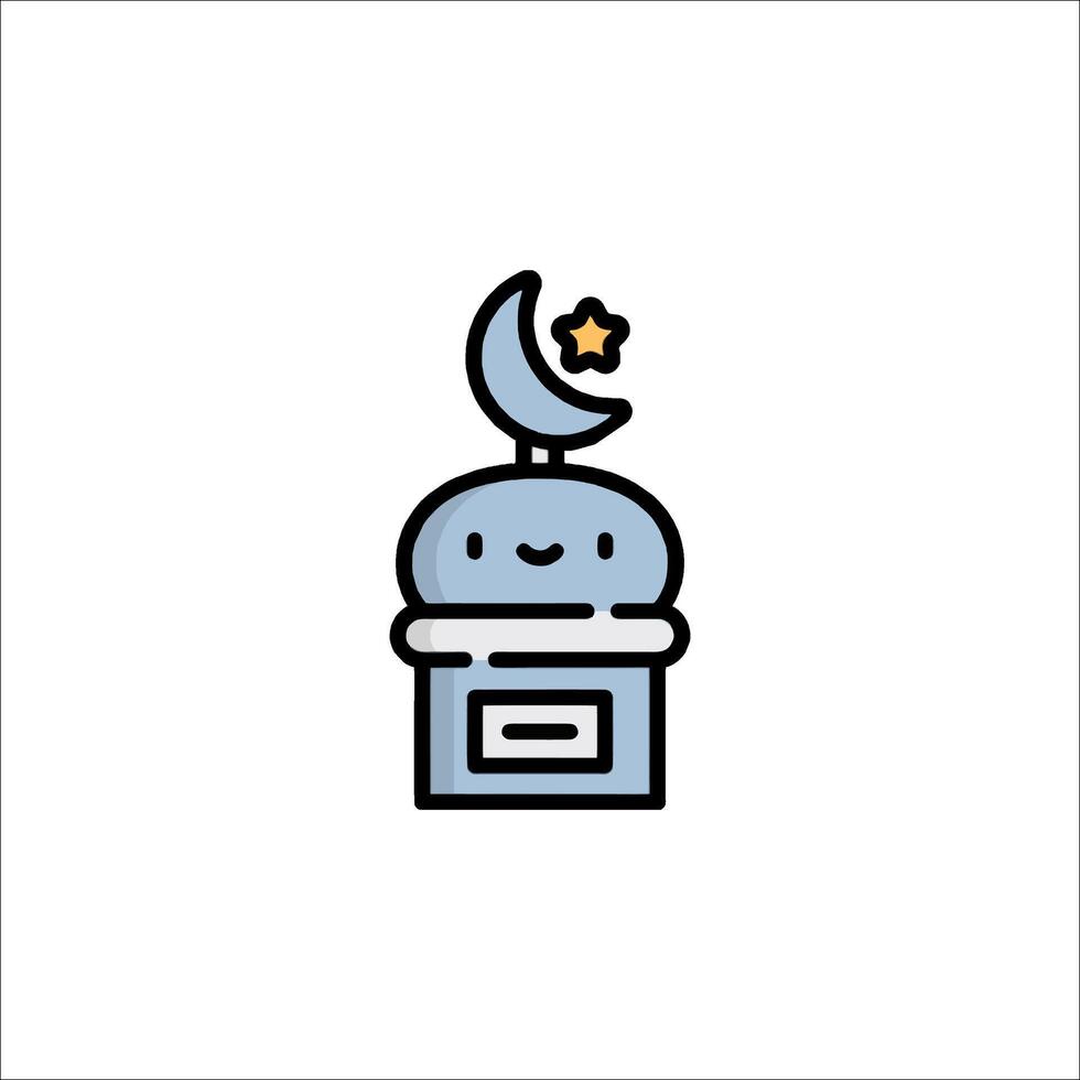 A cute little box with a moon and a star on top vector