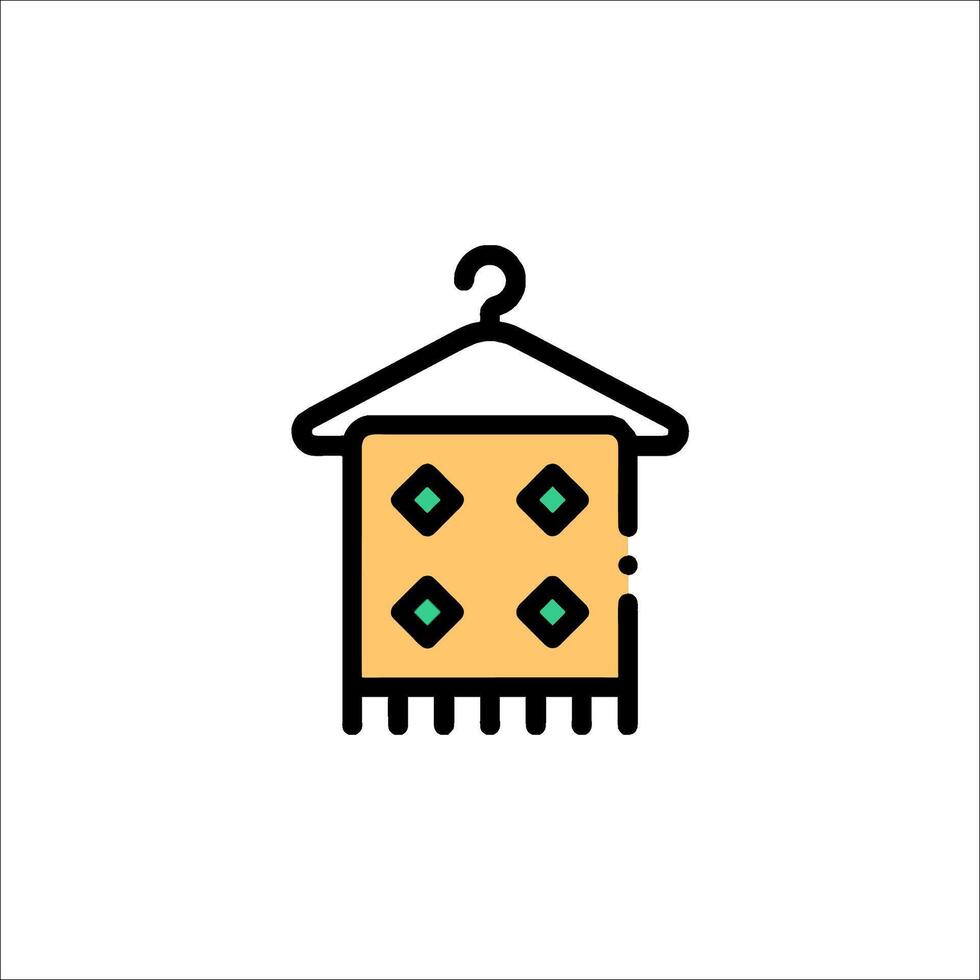 A house with a hanger on the wall vector