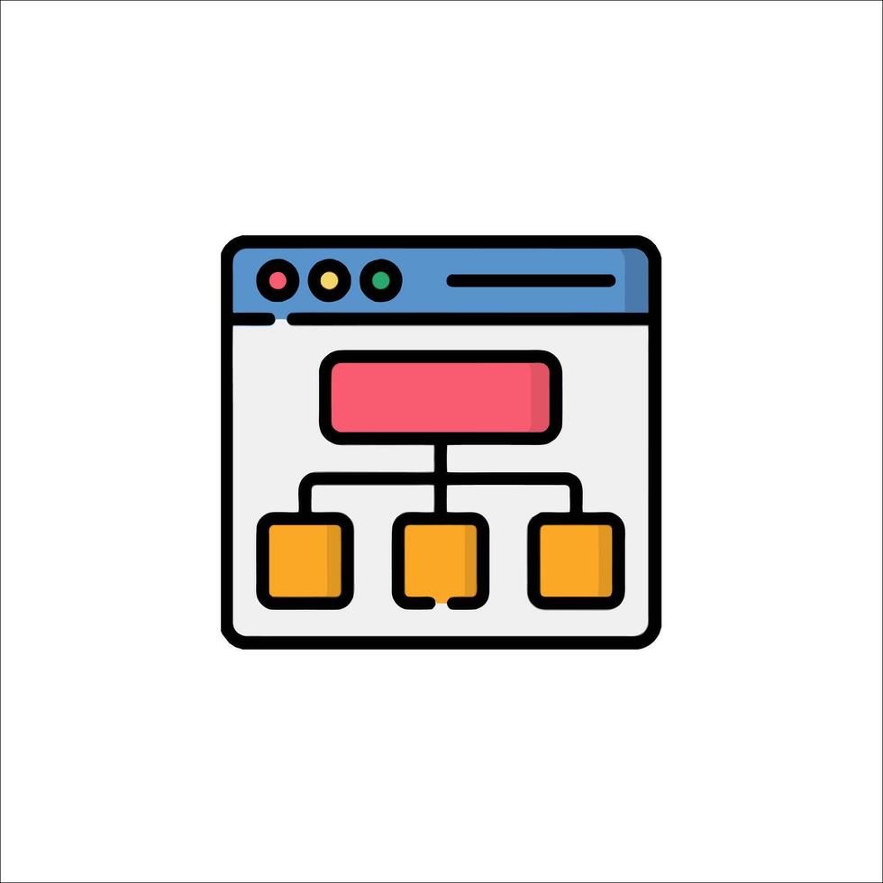 A web page with a diagram of a network vector