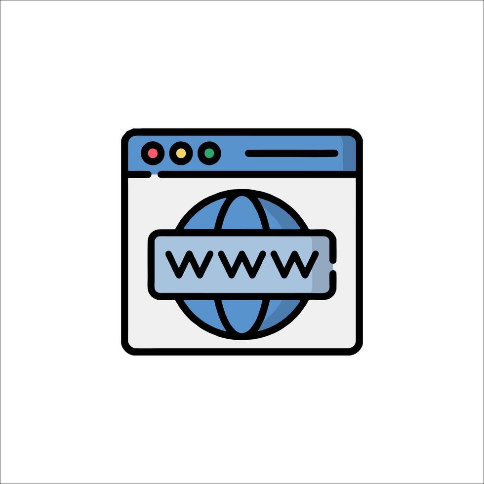 Web page icon with the word www vector