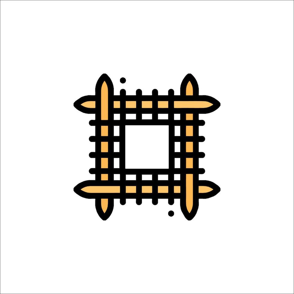 A square with a knot on it vector