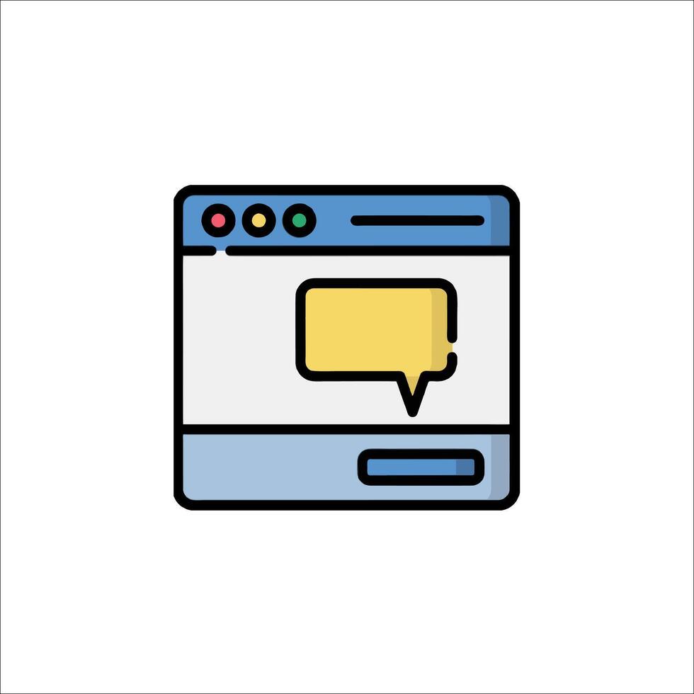 Chat box icon illustration vector