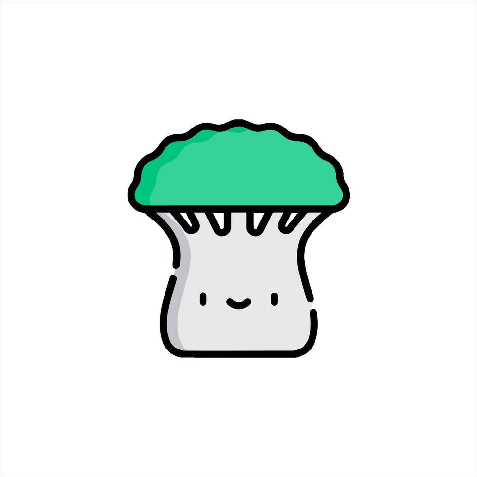 A mushroom icon with a smiley face vector