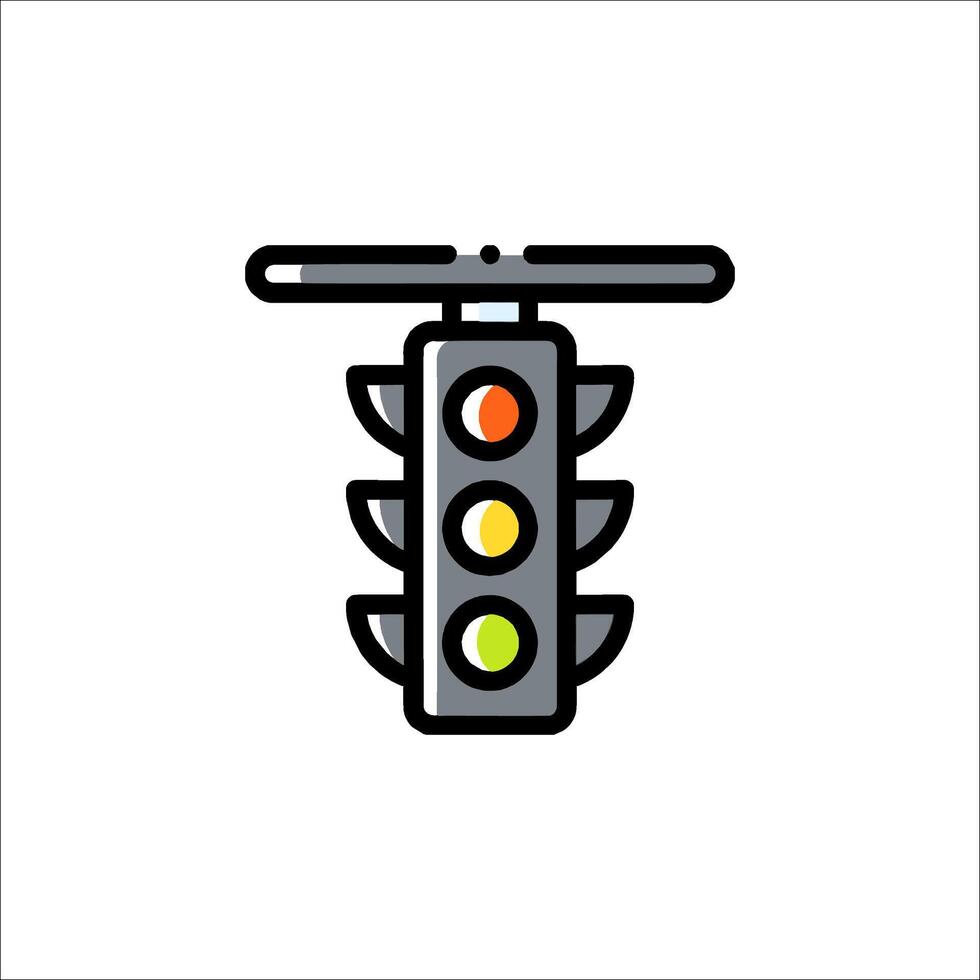Traffic light icon illustration vector