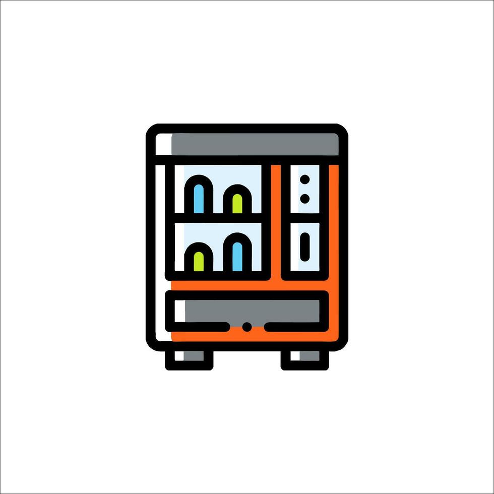 A vending machine icon on a white background vector