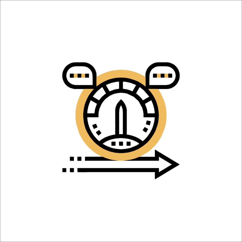 Speedometer icon illustration vector