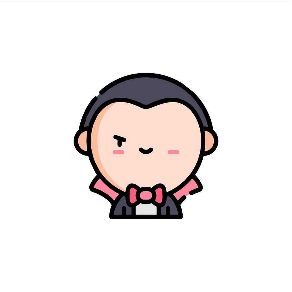 A cartoon character with a bow tie and a black suit vector