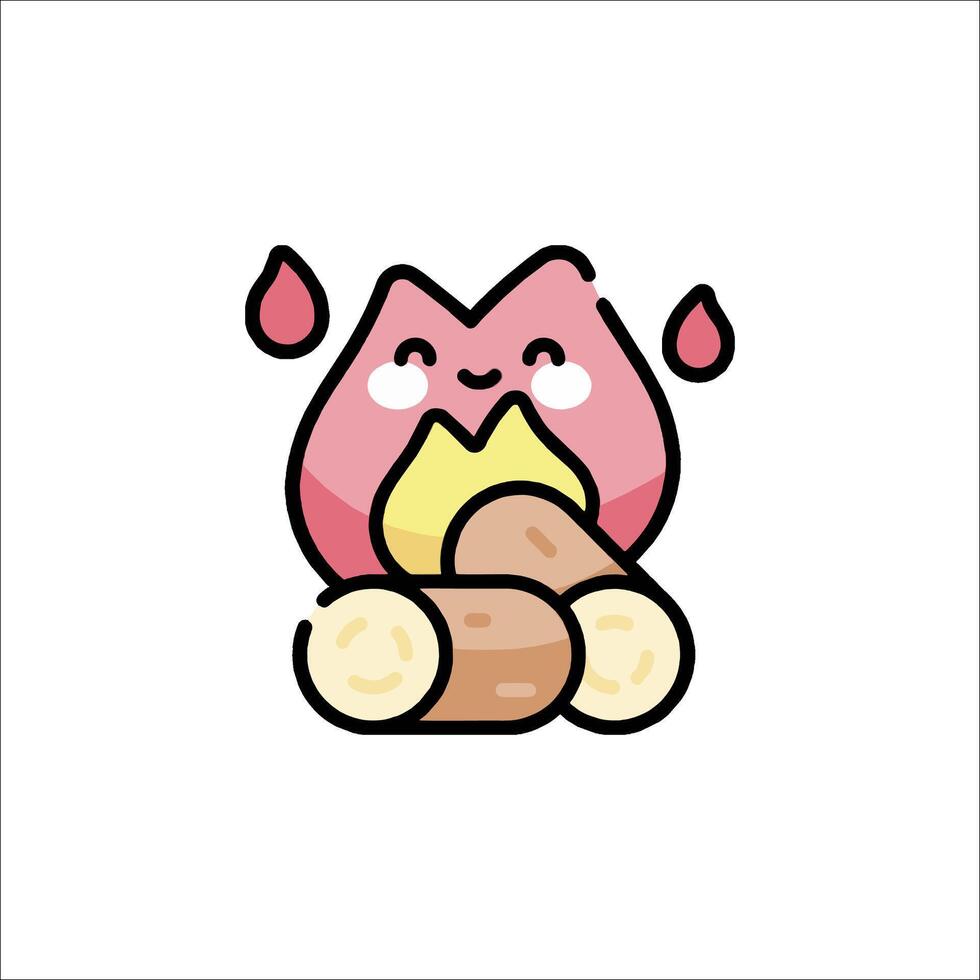 A cartoon character with a pile of potatoes vector