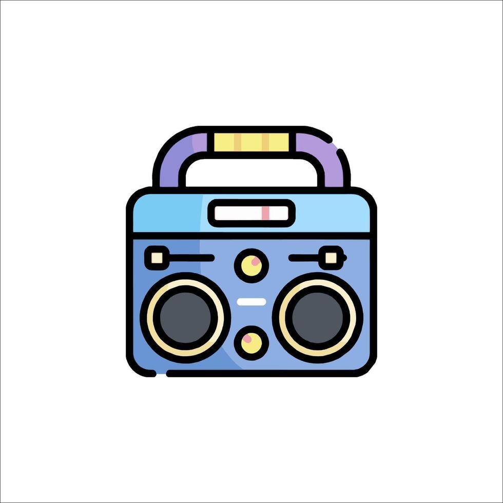 A boombox icon on a white background vector