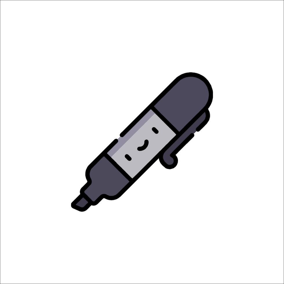 A pen with a smiley face on it vector