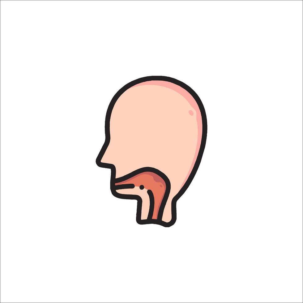 A person's head with a tongue sticking out vector