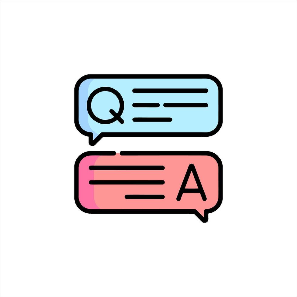 Question and answer icon illustration vector