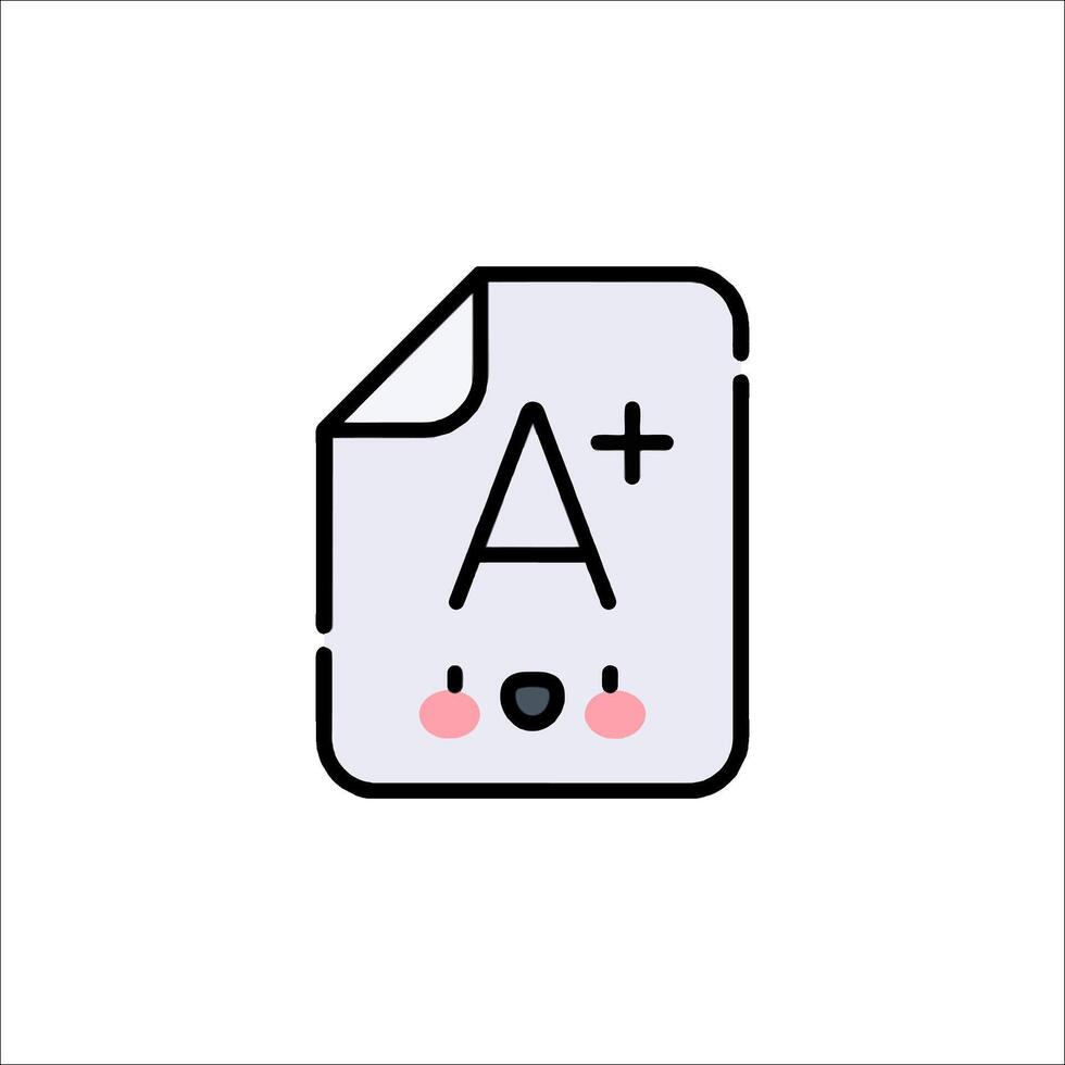 A letter icon with a smiley face vector