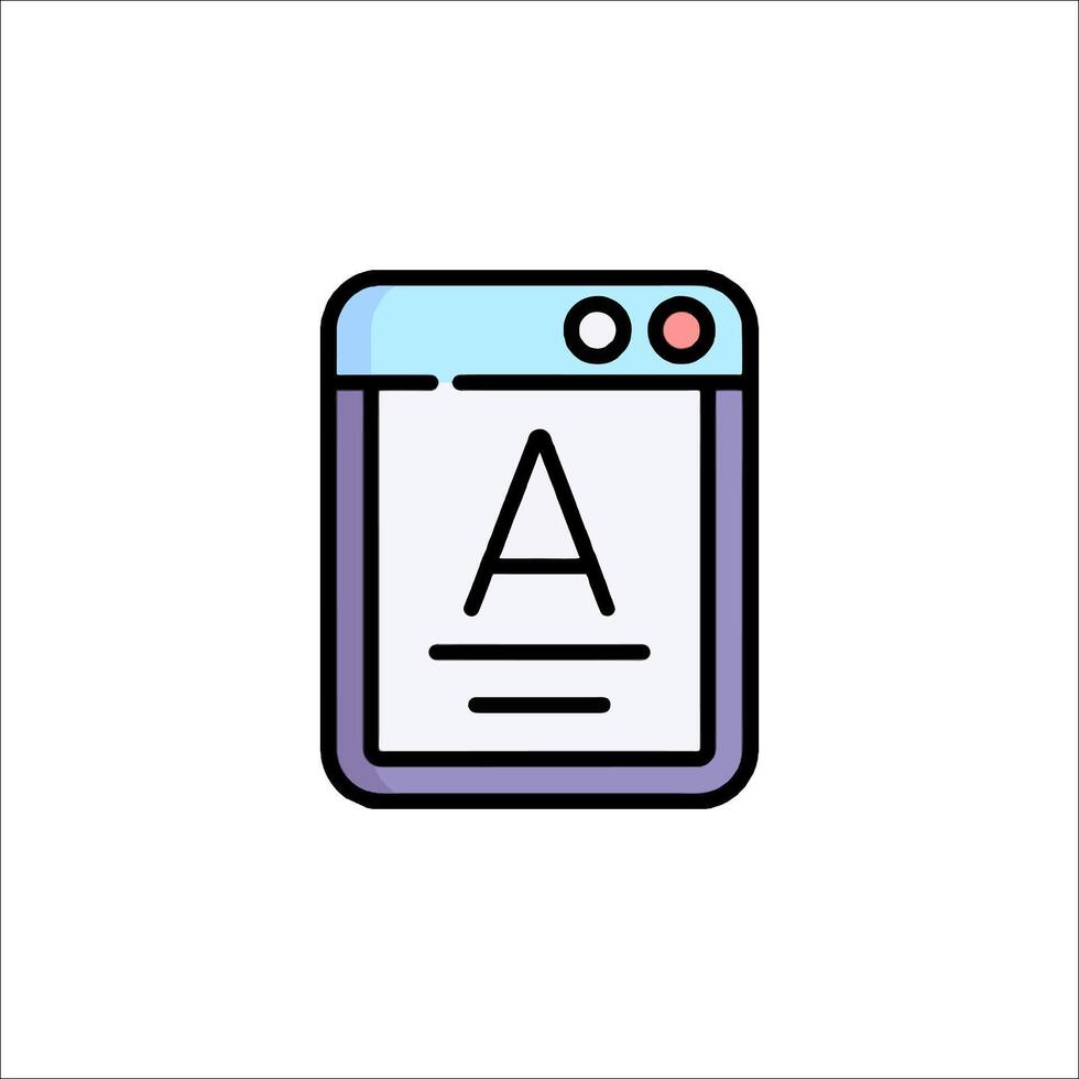 A letter a icon on a white background vector
