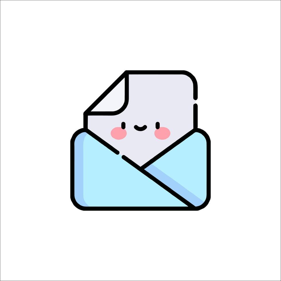 An email icon with a smiley face vector