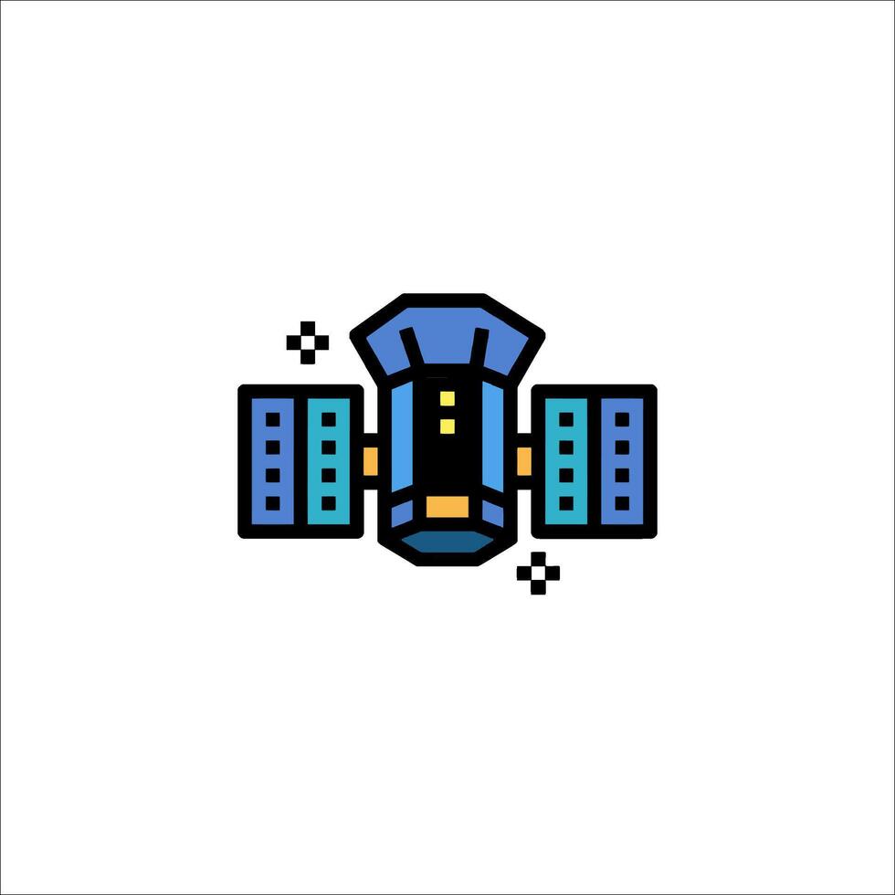 Space station icon vector