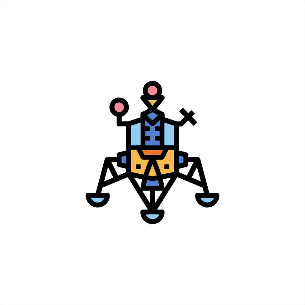 A robot with a head and arms on it vector