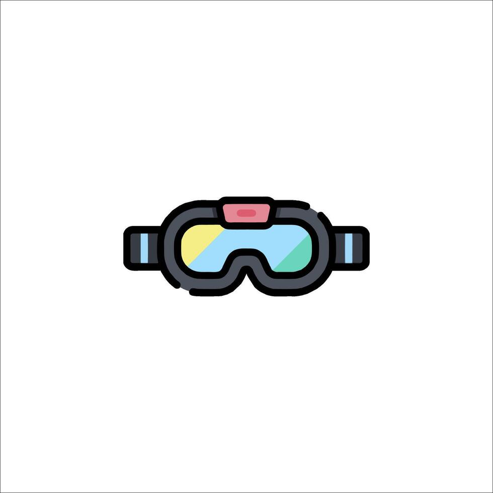 A simple icon of goggles on a white background vector