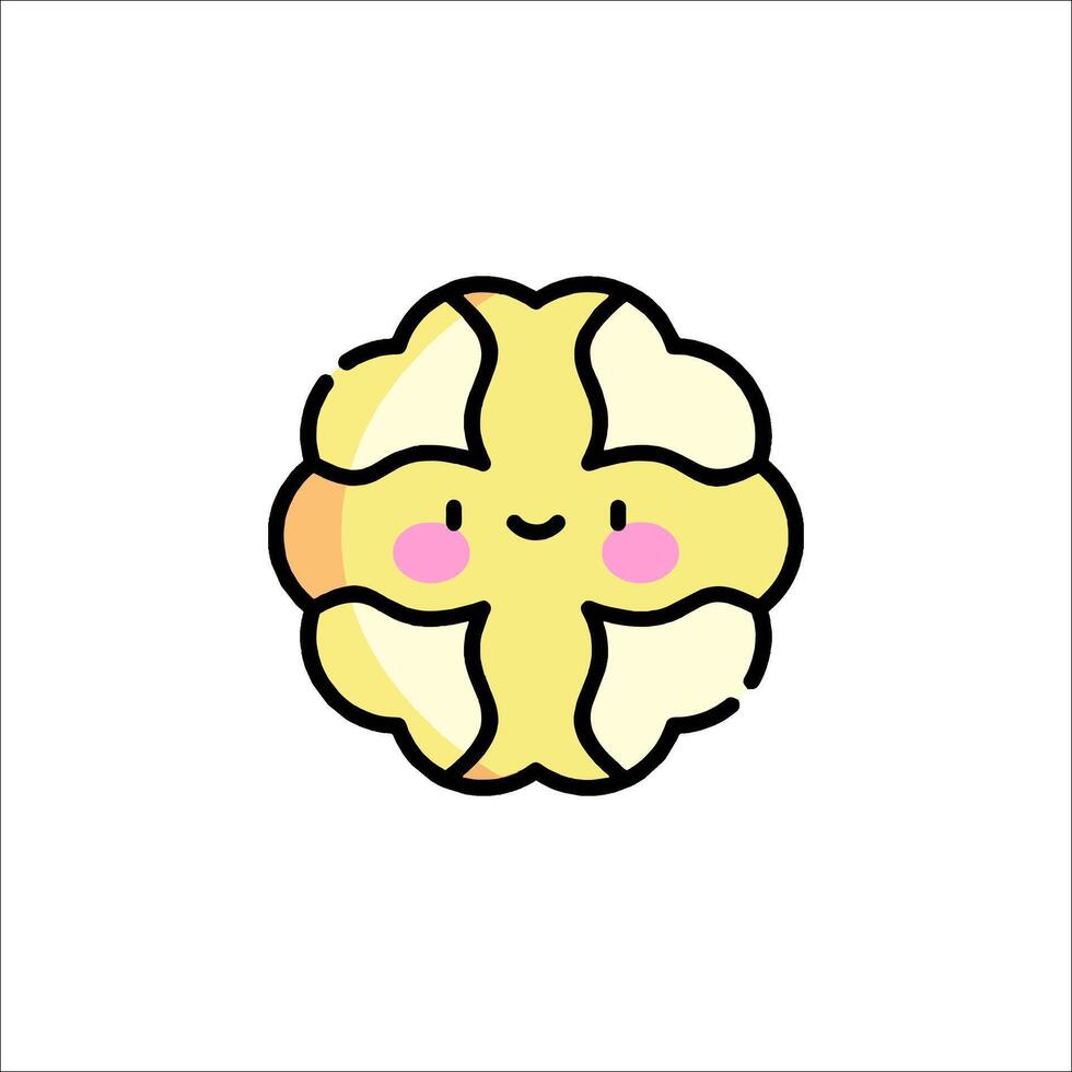 A cartoon character with a smile on its face vector