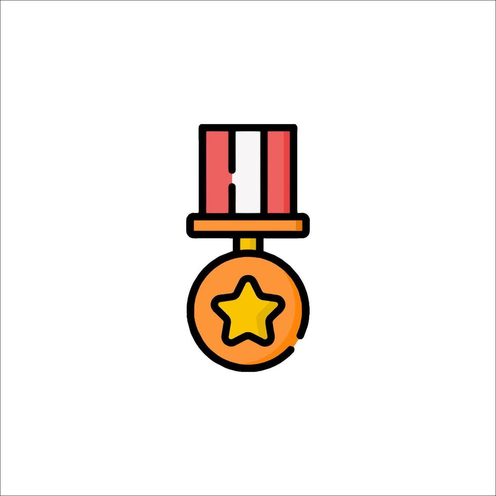 A medal with a star on it vector