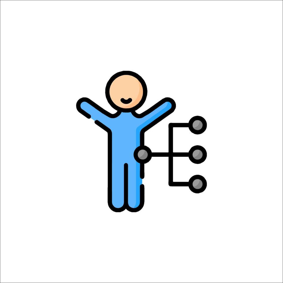 A man with a blue shirt and a blue hat vector