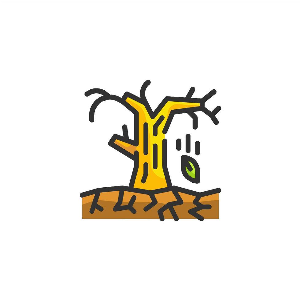 A tree with leaves and roots on it vector