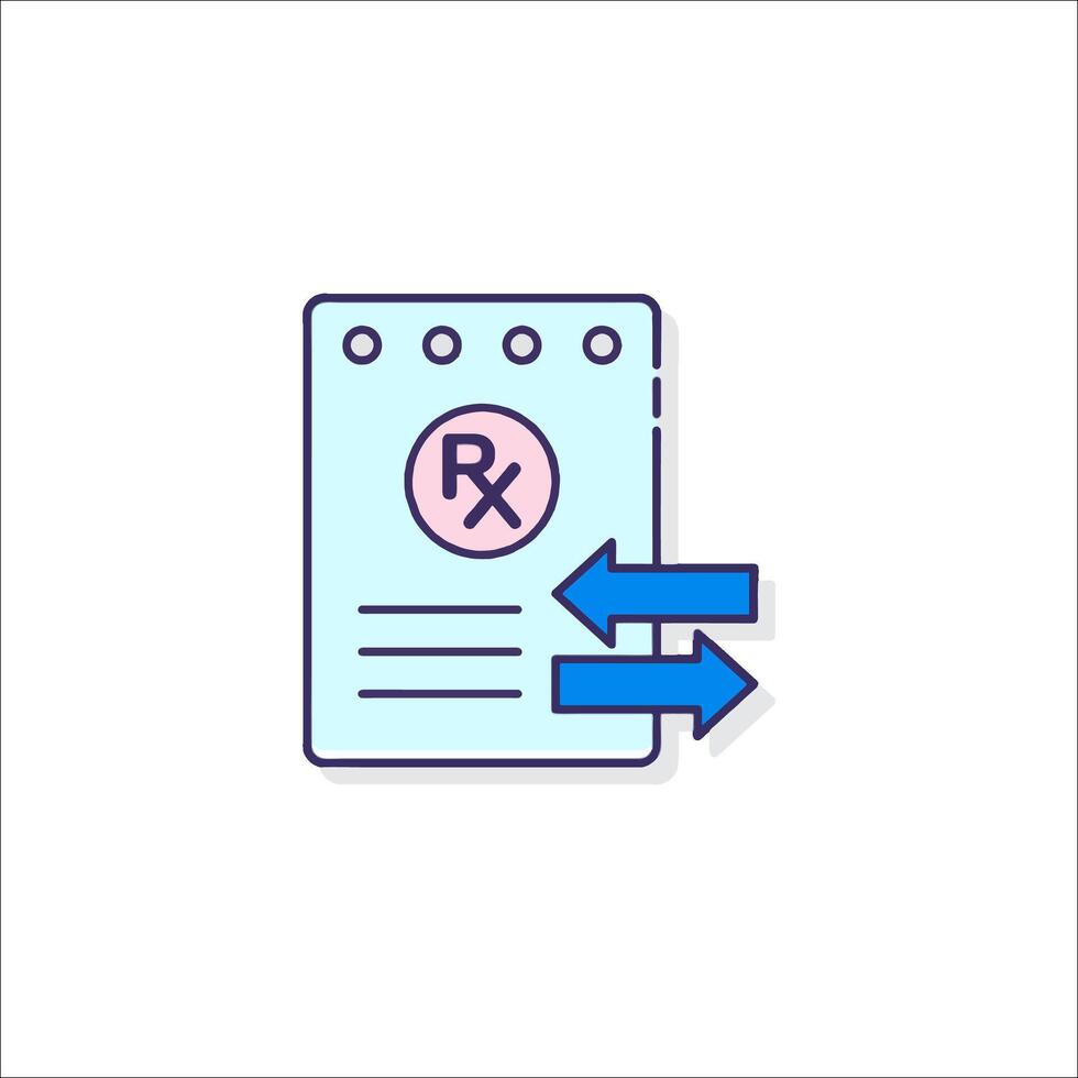 Pharmacy prescription icon illustration vector