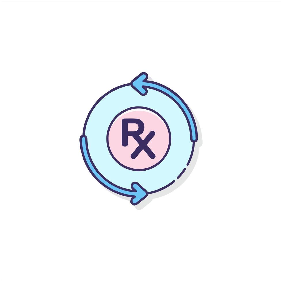 Rx pharmacy icon illustration vector