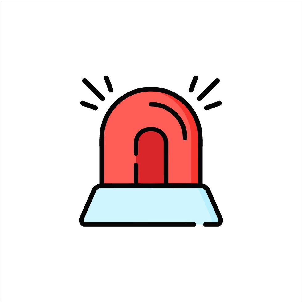 A red light on a white background vector