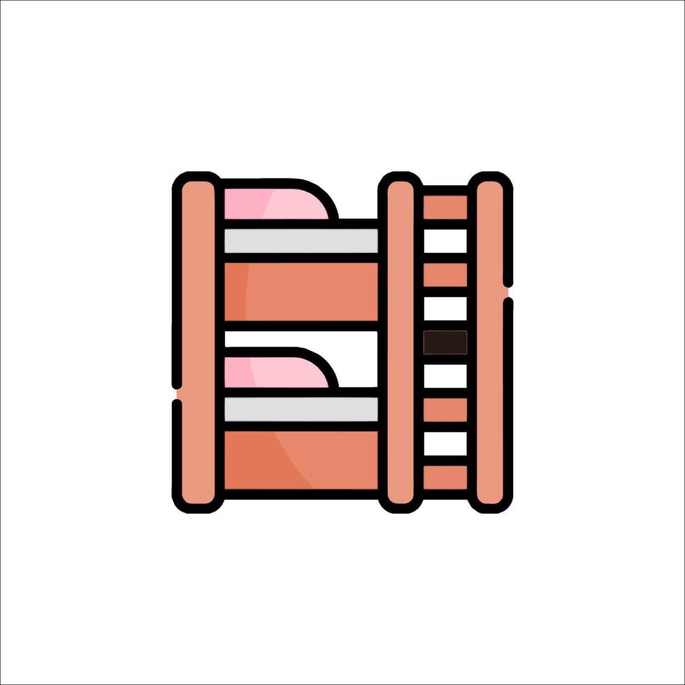 Bunk bed icon illustration vector