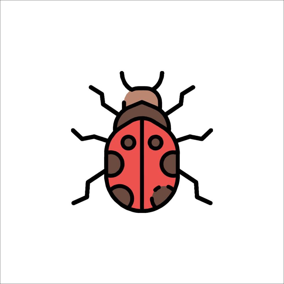 Ladybug icon illustration vector