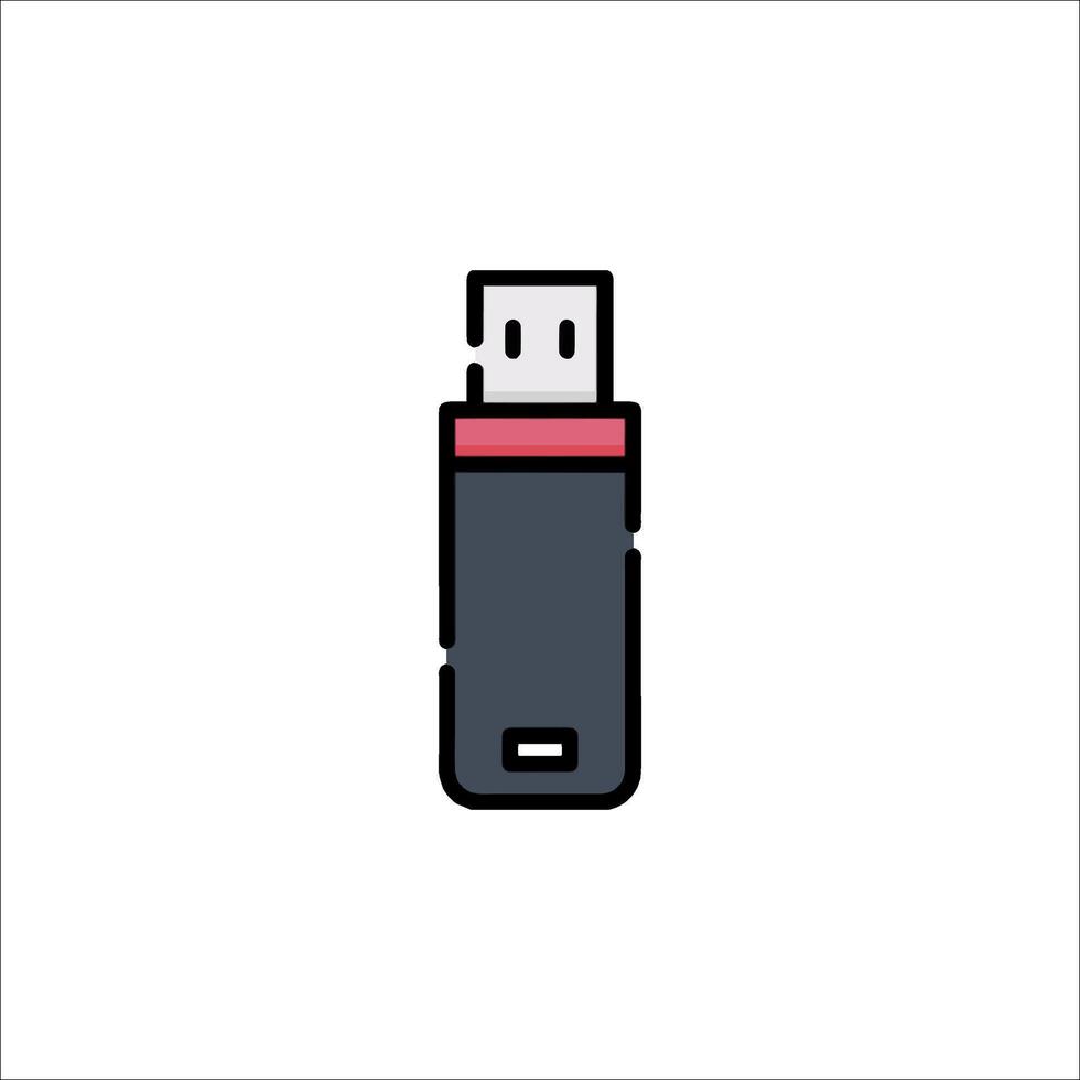 Usb flash drive icon illustration vector