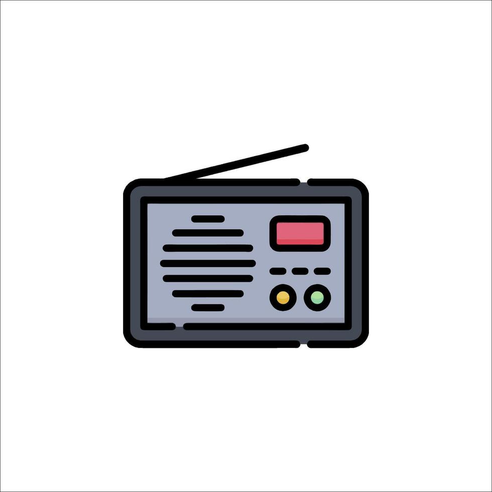 Radio icon isolated on white background vector