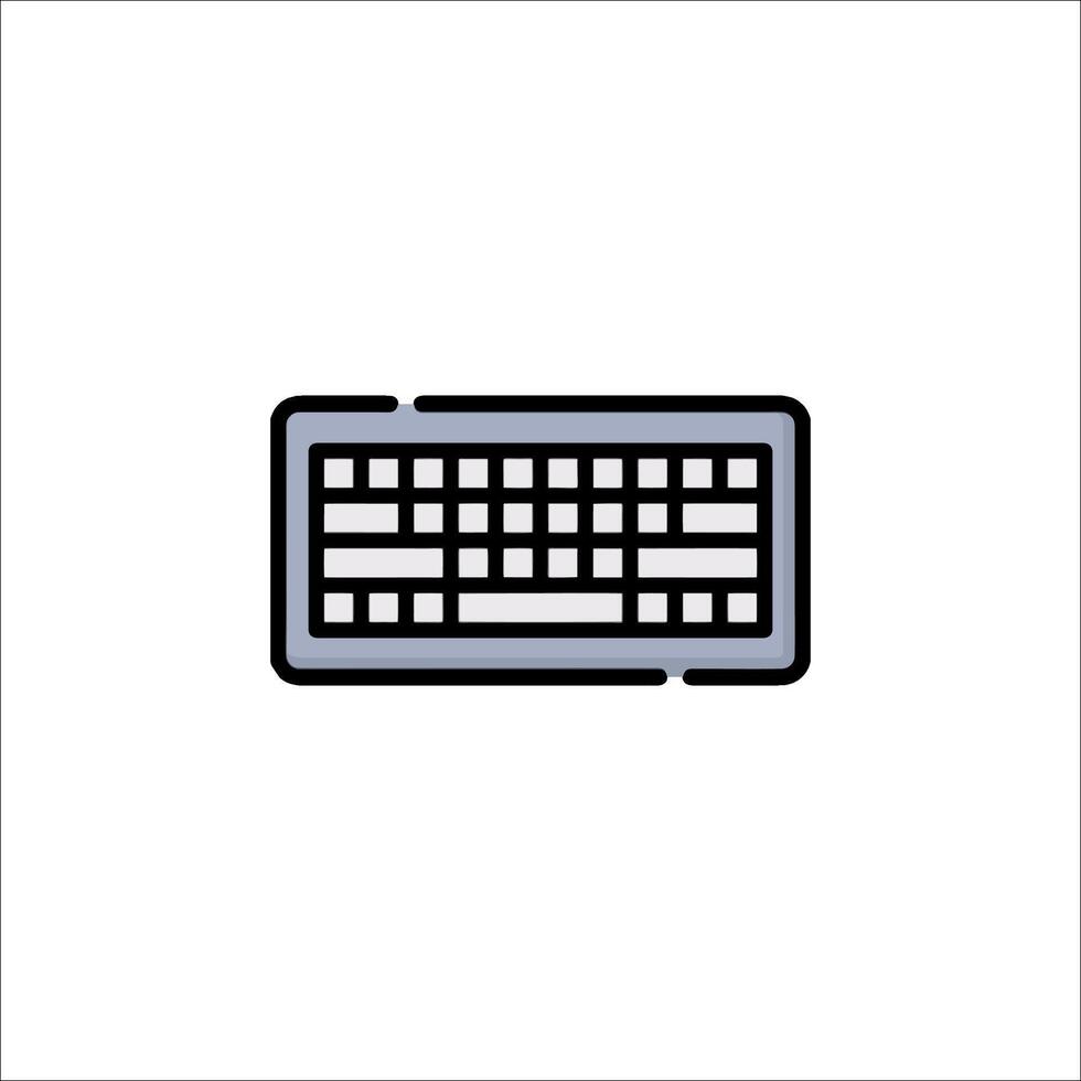 Computer keyboard icon illustration vector