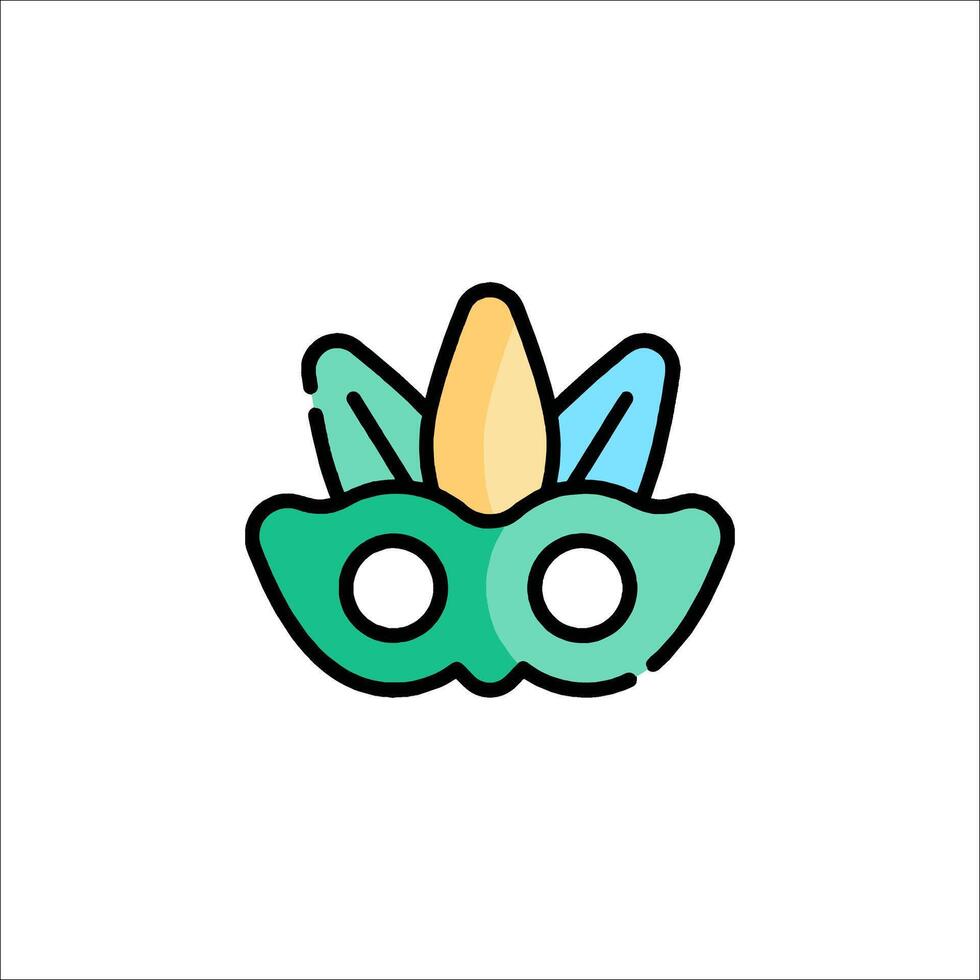 A colorful mask icon on a white background vector