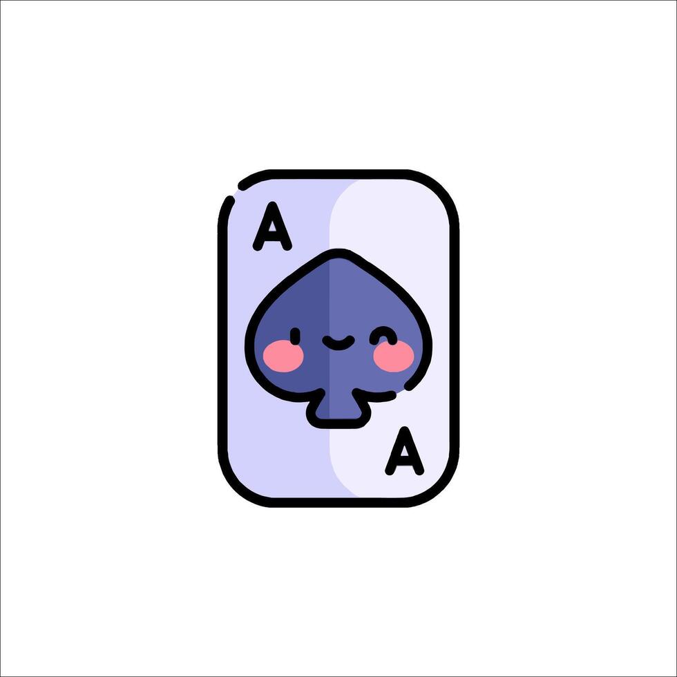 A cute little playing card with a smiley face vector