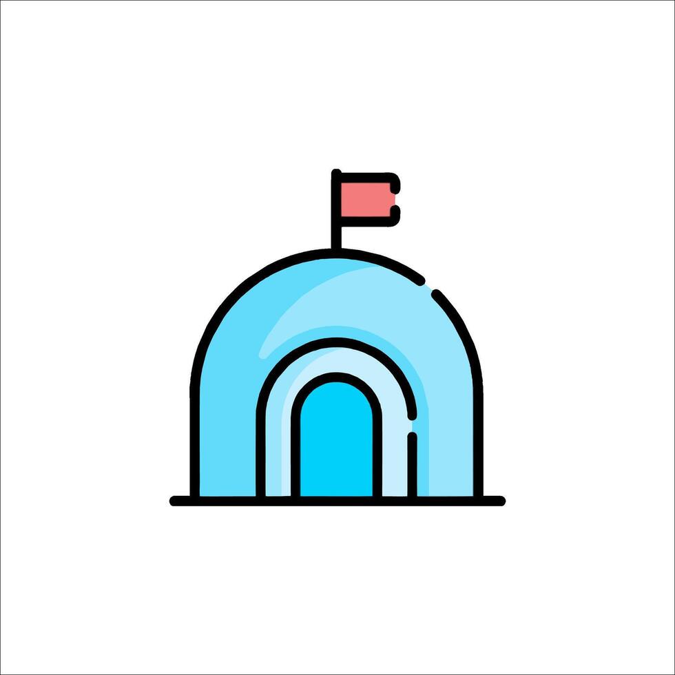 Ice house icon illustration vector