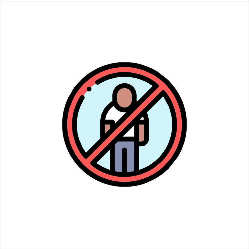 No man allowed icon illustration vector