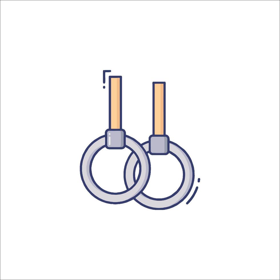 Two rings on a white background vector