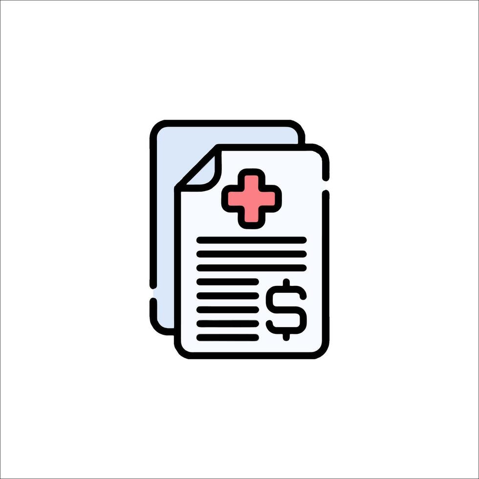 A medical document with a dollar sign on it vector