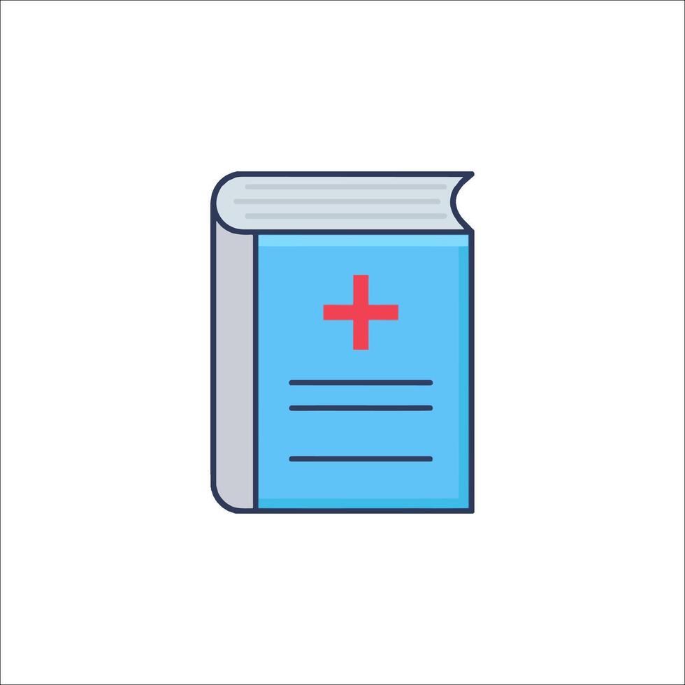 Medical book icon isolated on white background vector