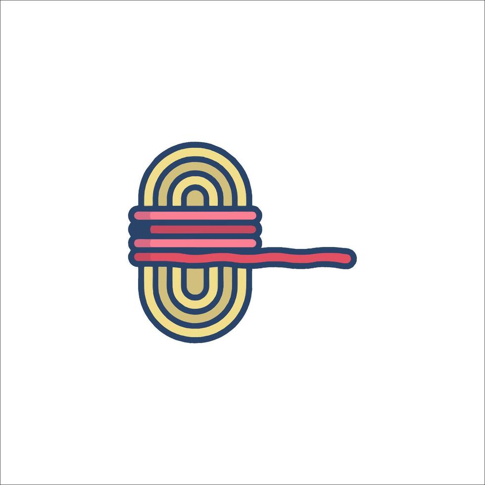 A ball with a rope tied to it vector