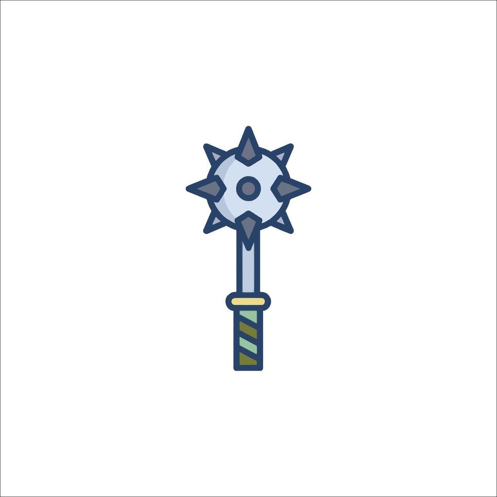 A weapon icon with spikes on it vector