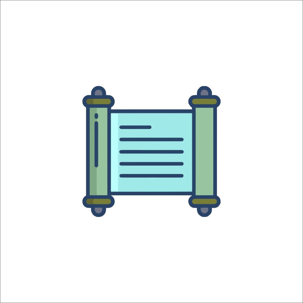 A scroll icon on a white background vector