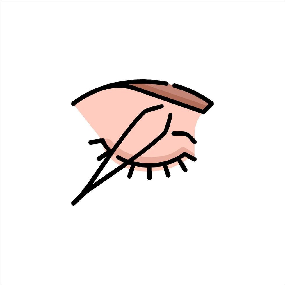 Eyelashes eyelash extension illustration vector