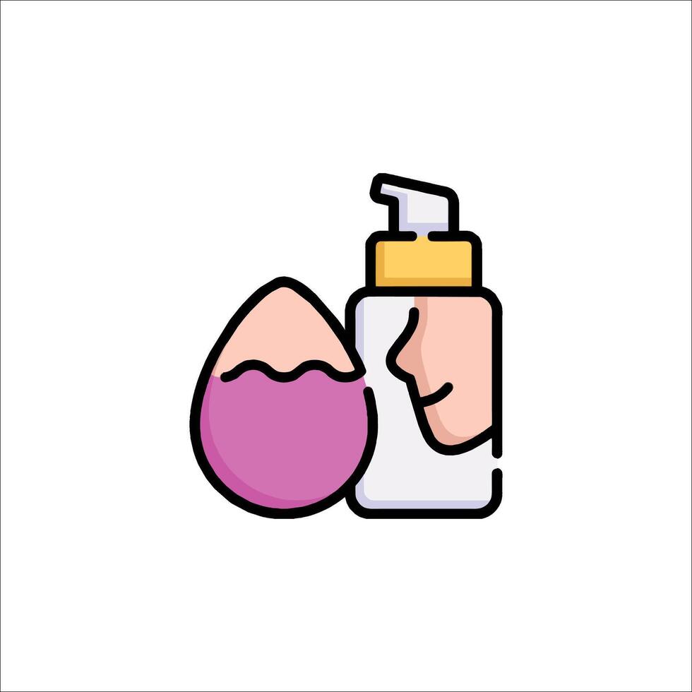 A bottle of hand cream and an egg vector